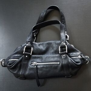 Banana Republic Pebbled Black Leather Bag
